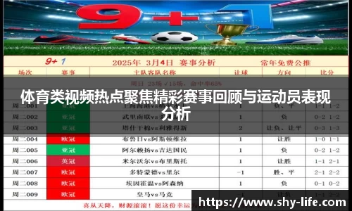 体育类视频热点聚焦精彩赛事回顾与运动员表现分析